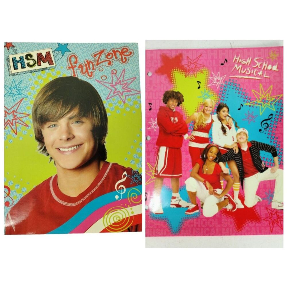 HSM Disney High School Musical Two 3 Ring Binder Folders Troy Bolton Zac Efron